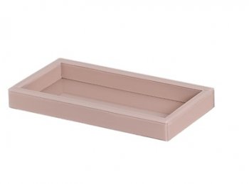 Bandeja de Vidro Off White com Bordas