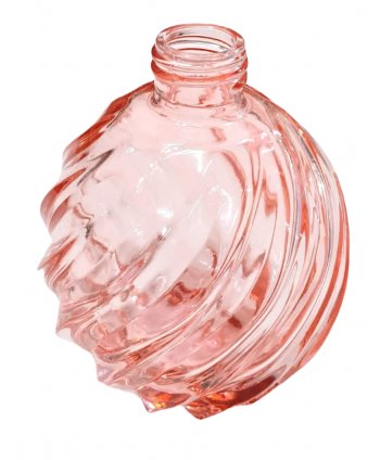 Frasco Bola Espiral Rosa Translúcido